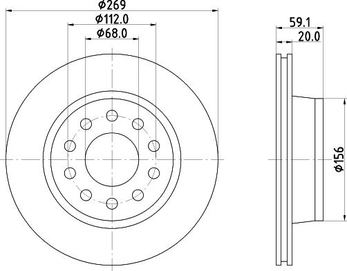 HELLA 8DD 355 103-851 - Bremžu diski www.autospares.lv