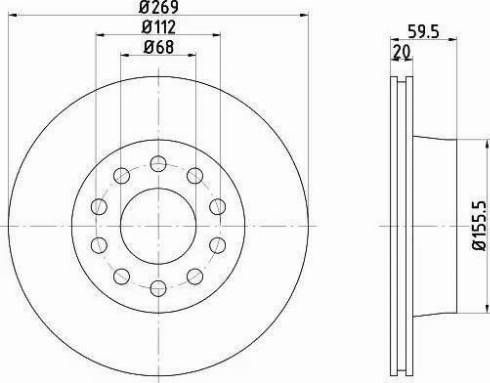 HELLA 8DD 355 122-131 - Bremžu diski www.autospares.lv