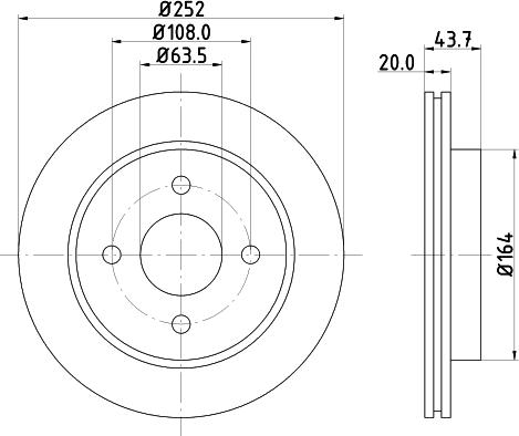 HELLA 8DD 355 103-391 - Bremžu diski www.autospares.lv