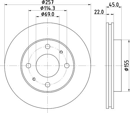 HELLA 8DD 355 103-291 - Bremžu diski www.autospares.lv