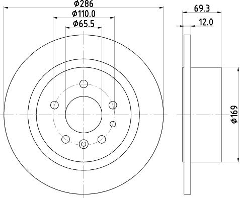 HELLA 8DD 355 103-741 - Bremžu diski autospares.lv