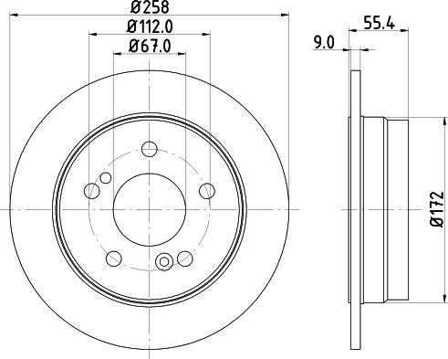 HELLA 8DD 355 102-991 - Bremžu diski autospares.lv