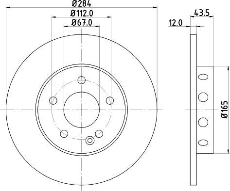 HELLA 8DD 355 102-952 - Bremžu diski www.autospares.lv