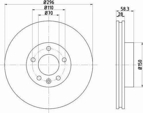 HELLA 8DD 355 102-831 - Bremžu diski www.autospares.lv