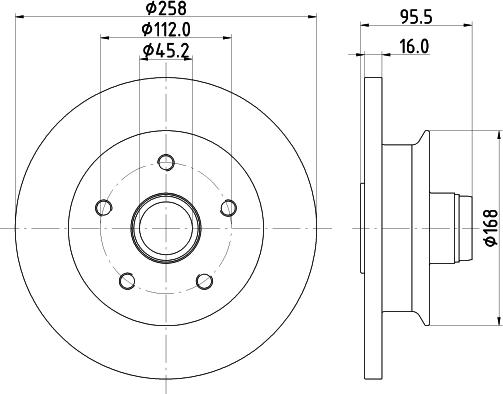 HELLA 8DD 355 102-361 - Bremžu diski www.autospares.lv