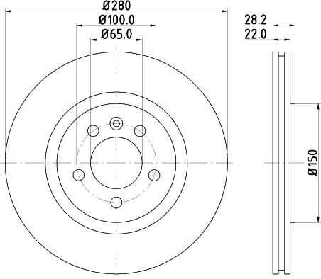 HELLA 8DD 355 102-741 - Bremžu diski www.autospares.lv