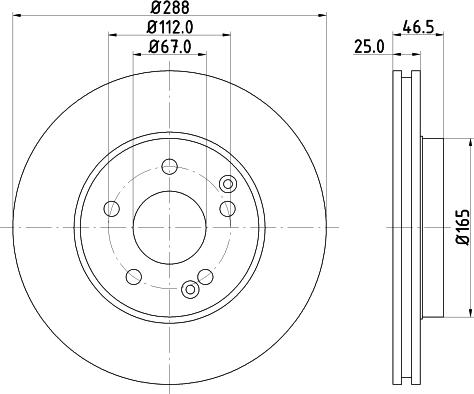 HELLA 8DD 355 107-482 - Bremžu diski www.autospares.lv