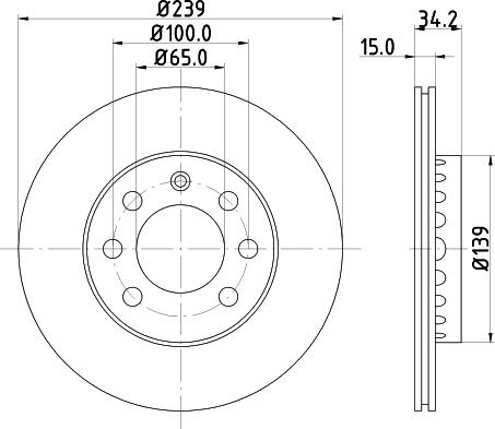 HELLA 8DD 355 107-581 - Bremžu diski www.autospares.lv