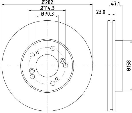 HELLA 8DD 355 107-131 - Bremžu diski www.autospares.lv