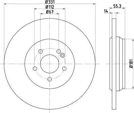 HELLA 8DD 355 122-091 - Bremžu diski www.autospares.lv