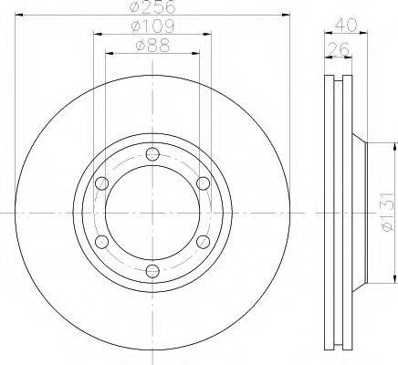 HELLA 8DD 355 119-971 - Bremžu diski www.autospares.lv