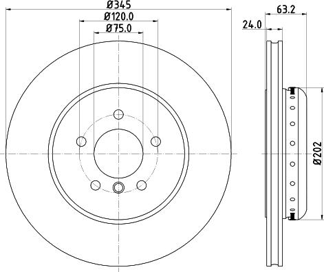 HELLA 8DD 355 119-341 - Bremžu diski www.autospares.lv