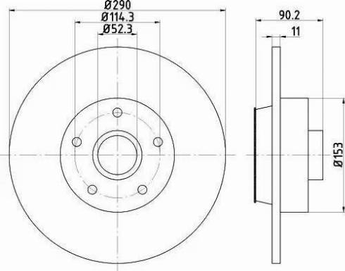 HELLA 8DD 355 119-301 - Тормозной диск www.autospares.lv