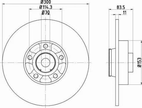 HELLA 8DD 355 119-311 - Bremžu diski www.autospares.lv