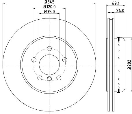 HELLA 8DD 355 119-281 - Bremžu diski www.autospares.lv