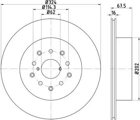 HELLA 8DD 355 114-941 - Bremžu diski www.autospares.lv