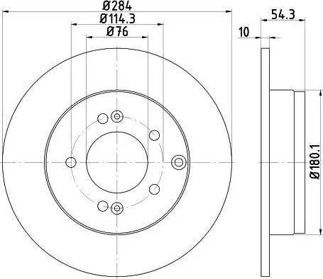 HELLA 8DD 355 114-521 - Bremžu diski www.autospares.lv