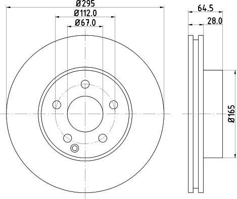 HELLA 8DD 355 123-701 - Bremžu diski www.autospares.lv