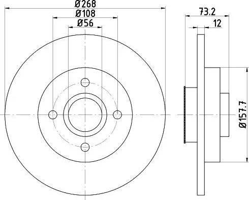 HELLA 8DD 355 114-741 - Bremžu diski www.autospares.lv