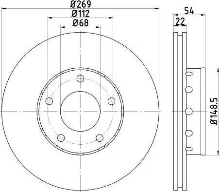 HELLA 8DD 355 115-441 - Bremžu diski www.autospares.lv