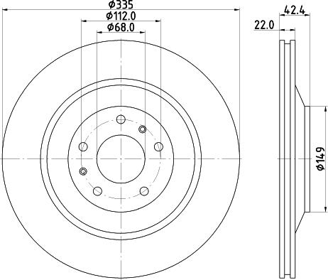 HELLA 8DD 355 129-801 - Bremžu diski www.autospares.lv