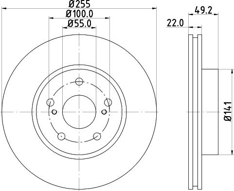 HELLA 8DD 355 115-691 - Bremžu diski www.autospares.lv