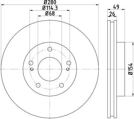 HELLA 8DD 355 115-641 - Bremžu diski www.autospares.lv