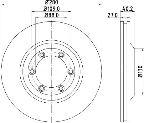 HELLA 8DD 355 115-231 - Bremžu diski www.autospares.lv