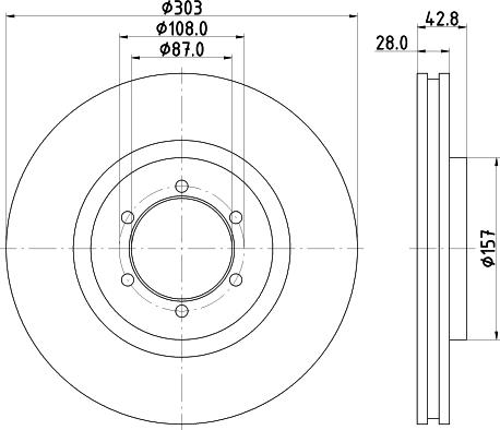 HELLA 8DD 355 115-721 - Bremžu diski www.autospares.lv