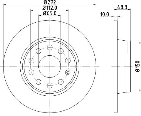 HELLA 8DD 355 124-041 - Тормозной диск www.autospares.lv