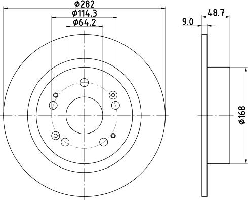 HELLA 8DD 355 116-521 - Bremžu diski www.autospares.lv