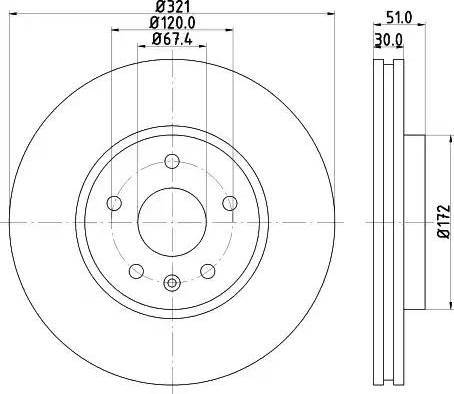 HELLA 8DD 355 121-581 - Bremžu diski autospares.lv