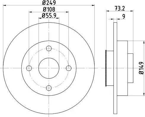 HELLA 8DD 355 116-081 - Тормозной диск www.autospares.lv