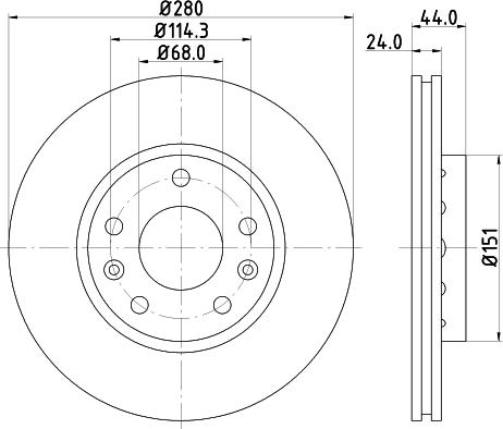 HELLA 8DD 355 124-591 - Bremžu diski www.autospares.lv