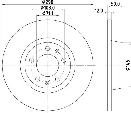 HELLA 8DD 355 116-171 - Bremžu diski autospares.lv