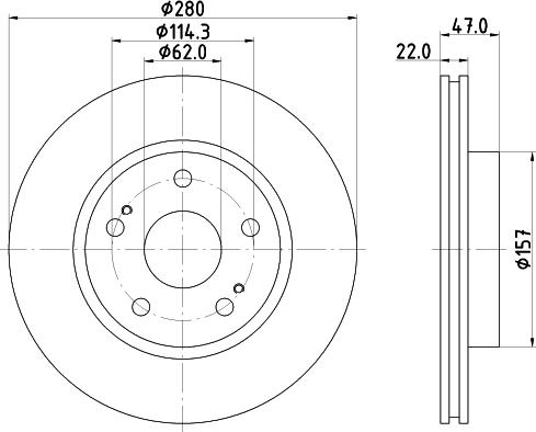 HELLA 8DD 355 116-771 - Bremžu diski www.autospares.lv