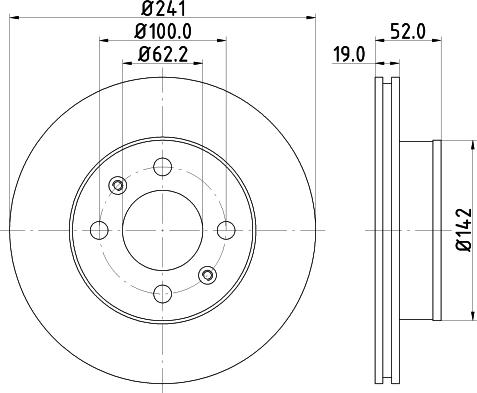 HELLA 8DD 355 110-641 - Bremžu diski autospares.lv