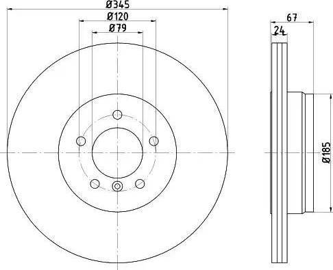 HELLA 8DD 355 122-051 - Bremžu diski www.autospares.lv