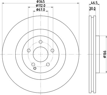 HELLA 8DD 355 110-112 - Bremžu diski www.autospares.lv