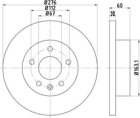 HELLA 8DD 355 110-721 - Brake Disc www.autospares.lv