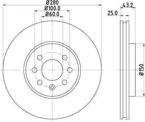 HELLA 8DD 355 110-741 - Bremžu diski www.autospares.lv