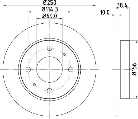 HELLA 8DD 355 111-531 - Bremžu diski www.autospares.lv