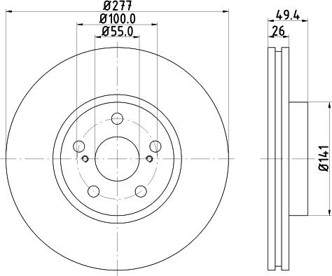 HELLA 8DD 355 111-631 - Bremžu diski www.autospares.lv