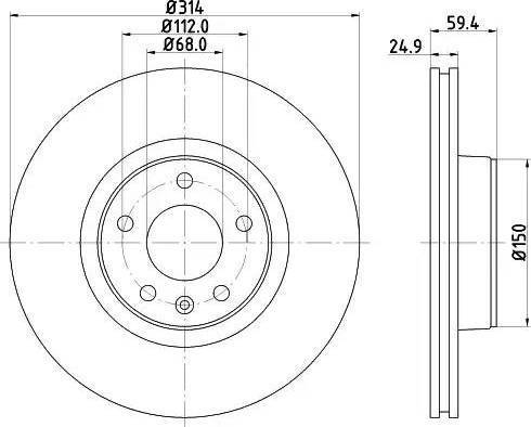 HELLA 8DD 355 111-111 - Bremžu diski www.autospares.lv