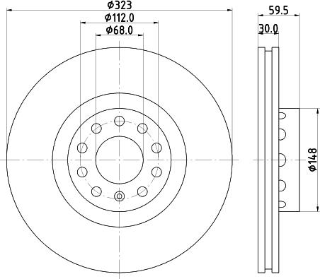 HELLA 8DD 355 118-611 - Bremžu diski www.autospares.lv