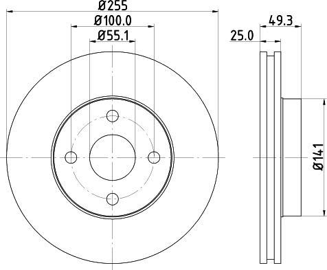 HELLA 8DD 355 118-621 - Bremžu diski www.autospares.lv