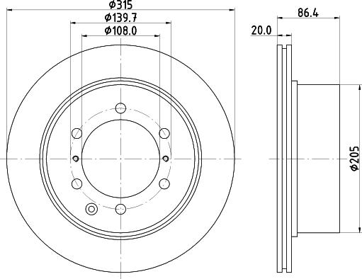 HELLA 8DD 355 118-141 - Bremžu diski www.autospares.lv