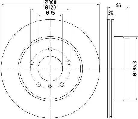 HELLA 8DD 355 122-161 - Bremžu diski autospares.lv