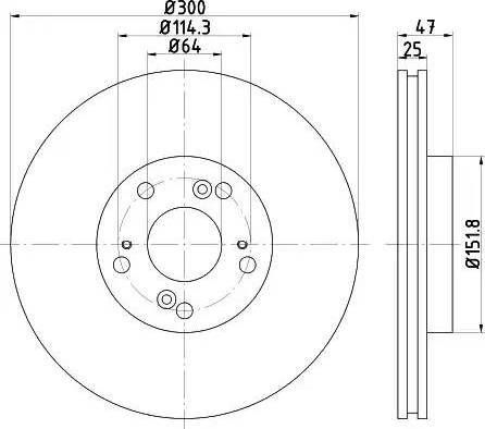 HELLA 8DD 355 112-151 - Bremžu diski www.autospares.lv