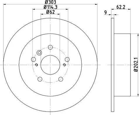 HELLA 8DD 355 112-401 - Bremžu diski www.autospares.lv